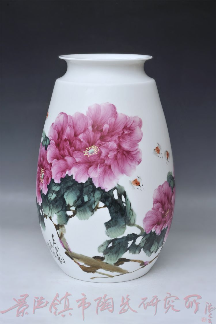 名人名作 江西省工艺美术大师周鹏作品釉上彩150件《春韵》瓷瓶
